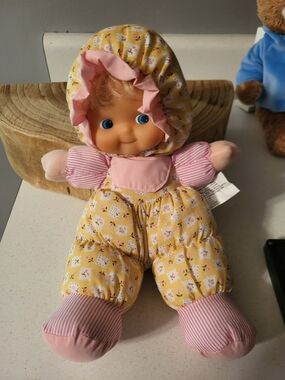 Vintage Simba Toys Rubber Face Baby Doll Plush Cute 10in